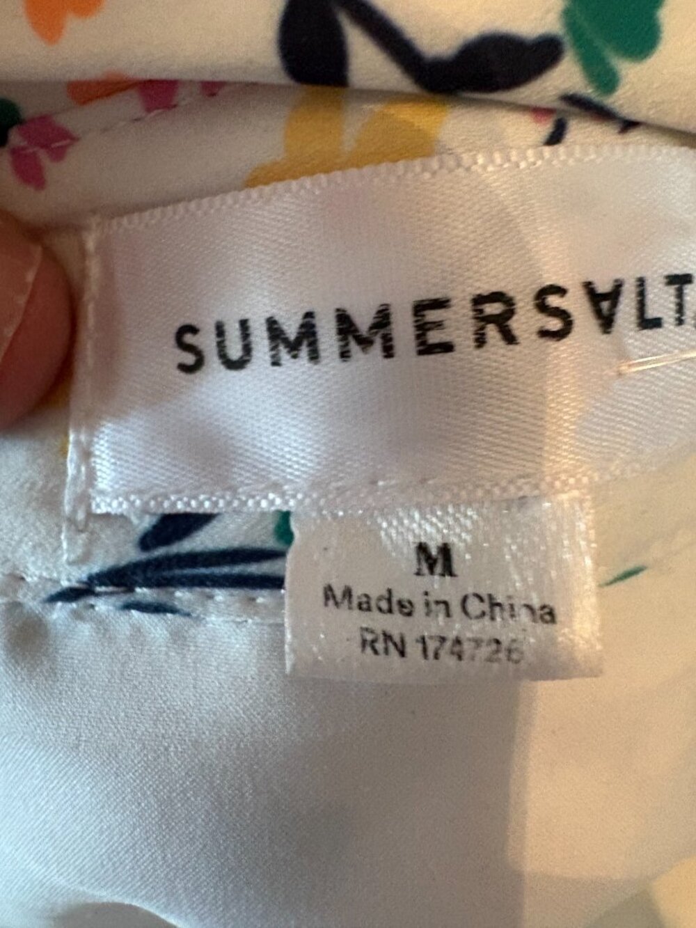 NWOT Summersalt White Floral Belted Shirt Dress. Size M - Picture 13 of 15